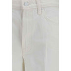 Mother Denim White Cotton Bootcut Jeans