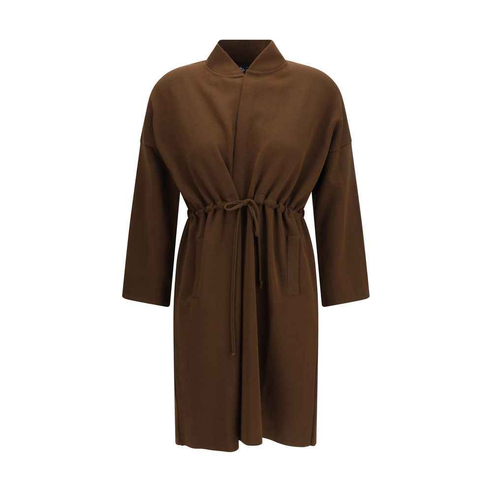 Ella Brown Viscose Coat