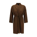 Ella Brown Viscose Coat