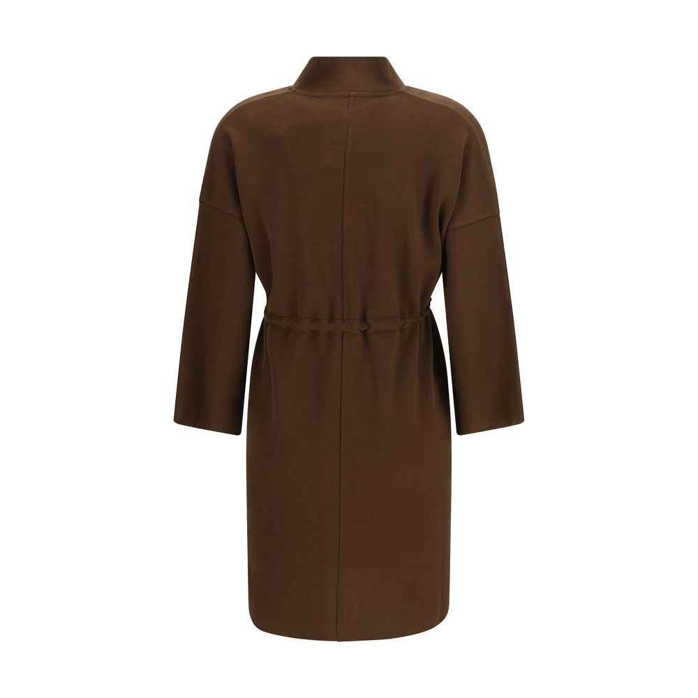 Ella Brown Viscose Coat