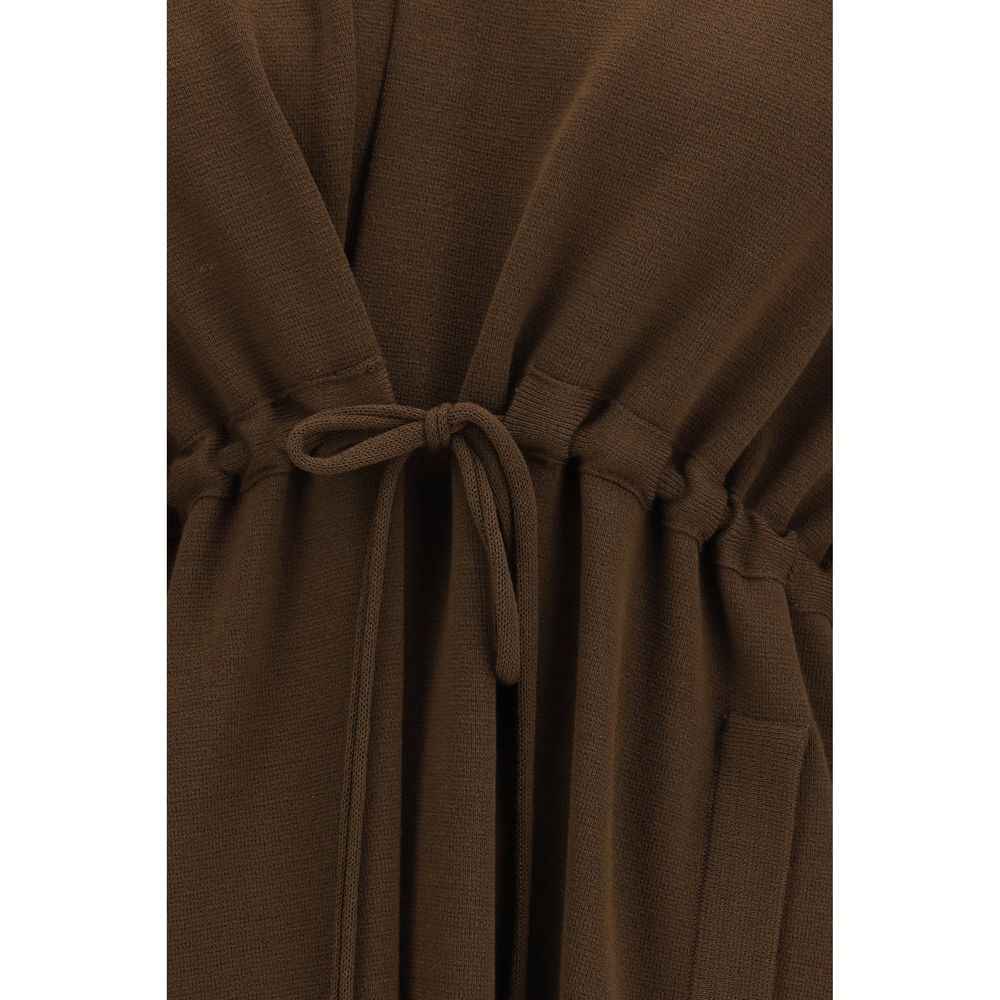 Ella Brown Viscose Coat