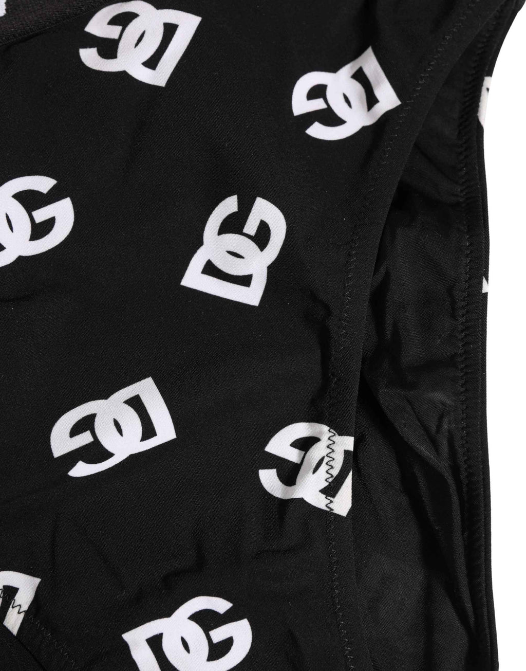 Dolce & Gabbana White Black Logo Waistband Midi Brief Underwear