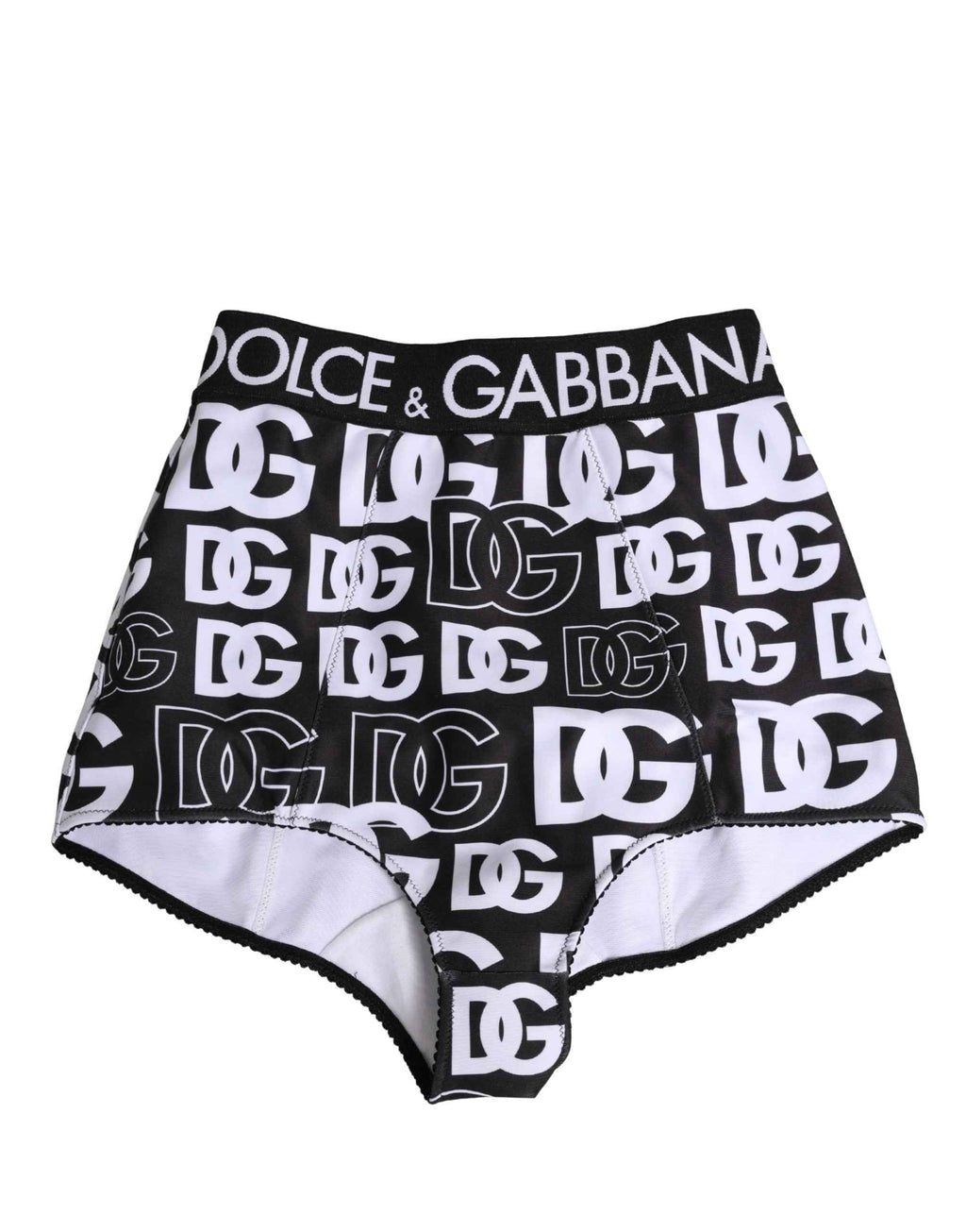 Dolce & Gabbana Black White DG Logo Waistband Girdle Underwear
