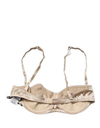 Dolce & Gabbana Beige Semi-Pad Underwire Balconette Bra Underwear