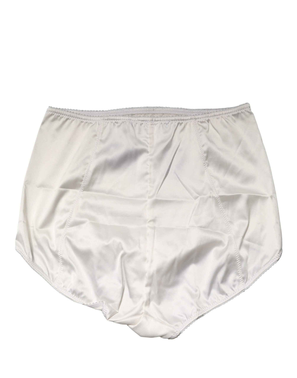 Dolce & Gabbana White Silk Blend High Waist Girdle Panty Underwear