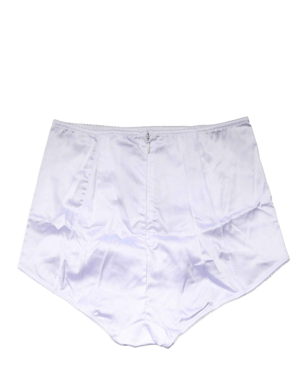 Dolce & Gabbana White Silk Blend High Waist Girdle Panty Underwear