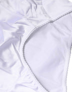 Dolce & Gabbana White Silk Blend High Waist Girdle Panty Underwear