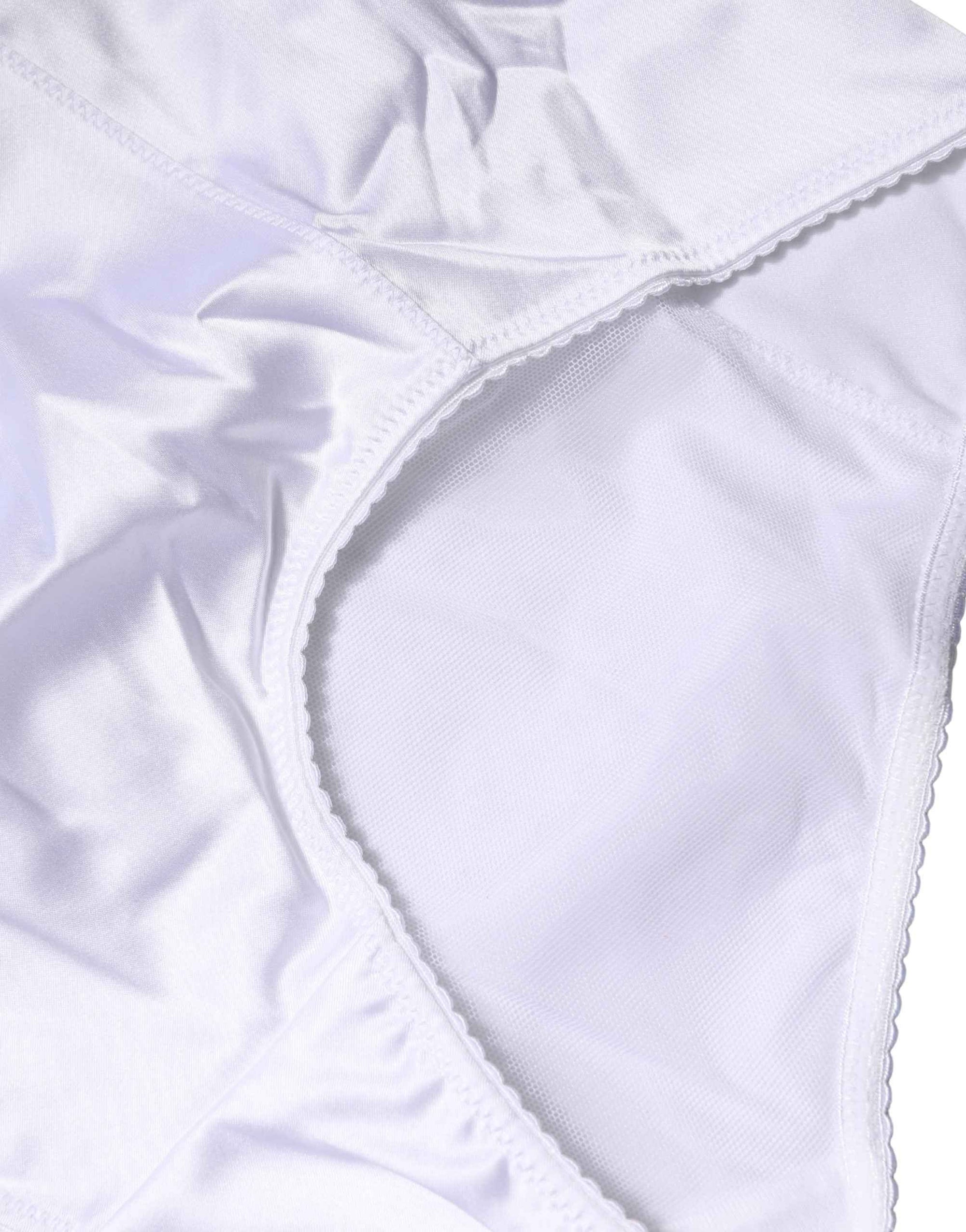 Dolce & Gabbana White Silk Blend High Waist Girdle Panty Underwear