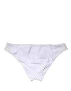 Dolce & Gabbana White Nylon Stretch Mid Waist Brief Panty Underwear