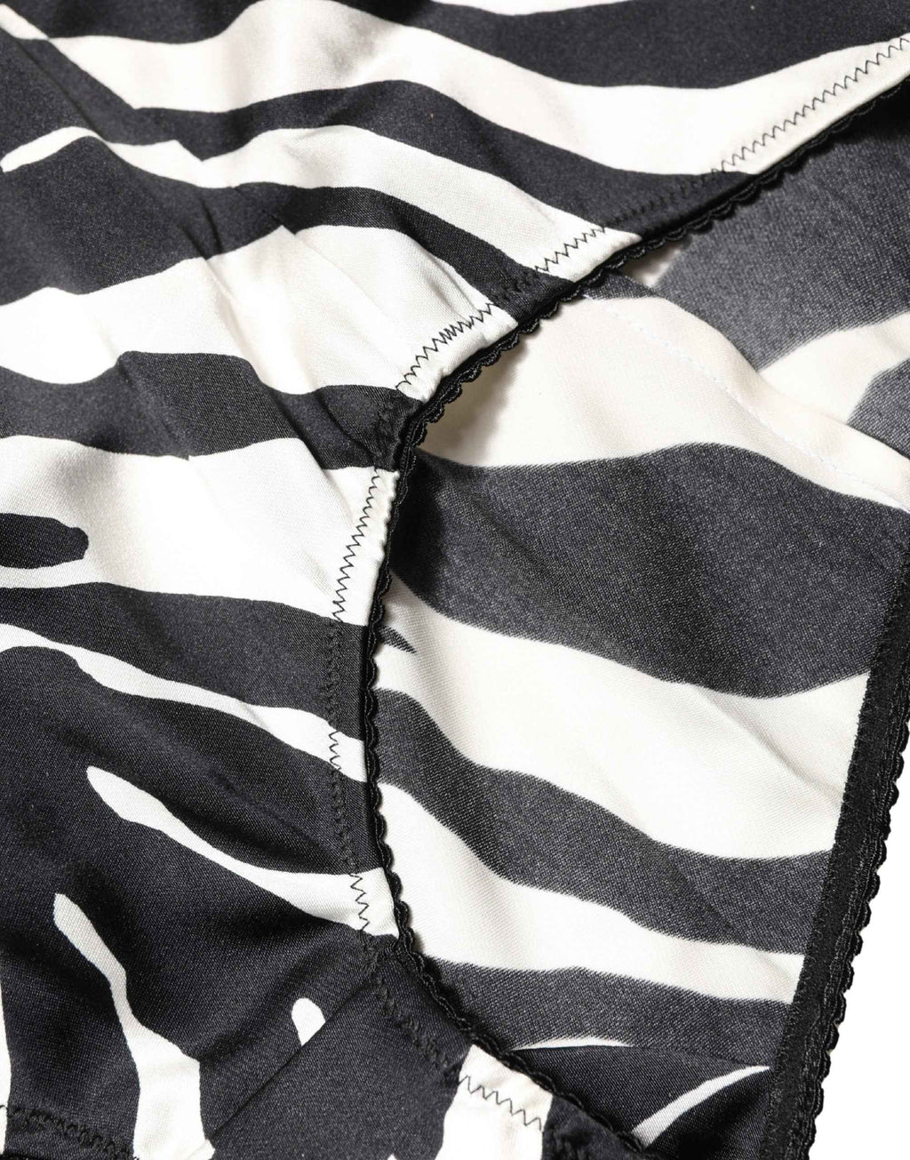 Dolce & Gabbana Black White Zebra High Waist Girdle Panty Underwear