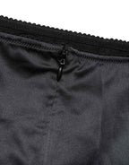 Dolce & Gabbana Black Silk Blend High Waist Girdle Panty Underwear