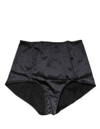 Dolce & Gabbana Black Silk Blend High Waist Girdle Panty Underwear