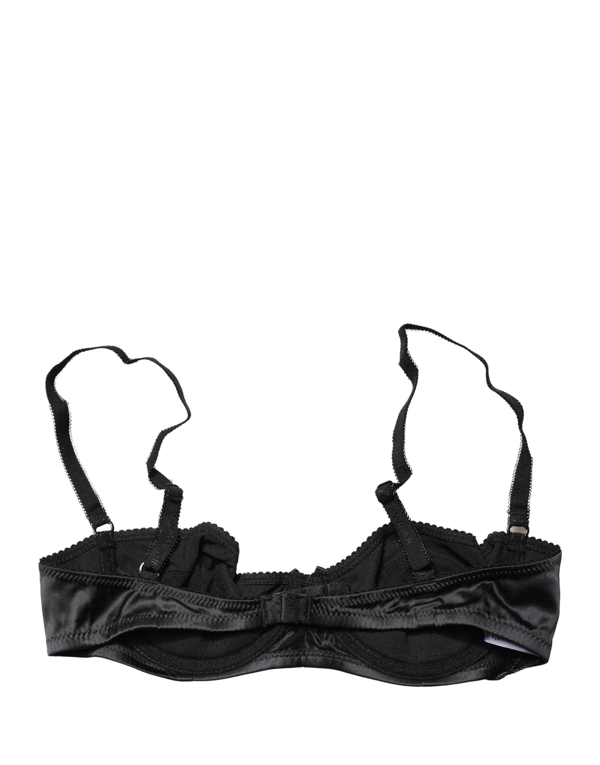Dolce & Gabbana Black Semi-Pad Underwire Balconette Bra Underwear