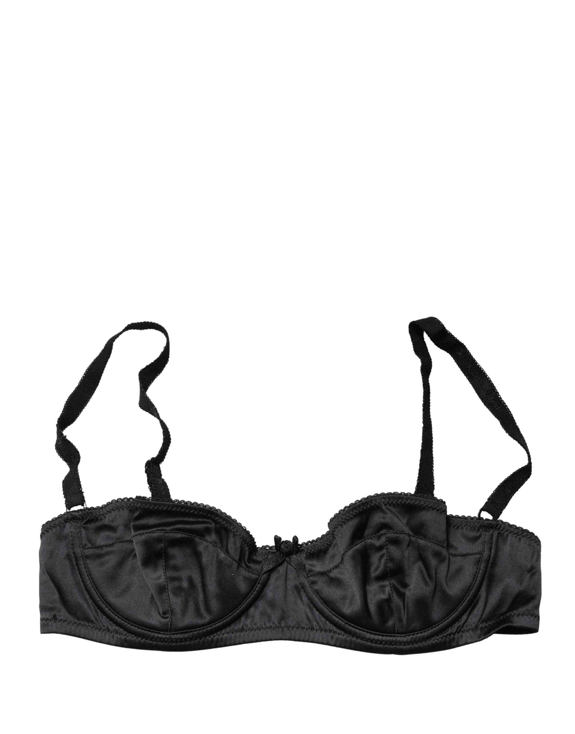 Dolce & Gabbana Black Semi-Pad Underwire Balconette Bra Underwear