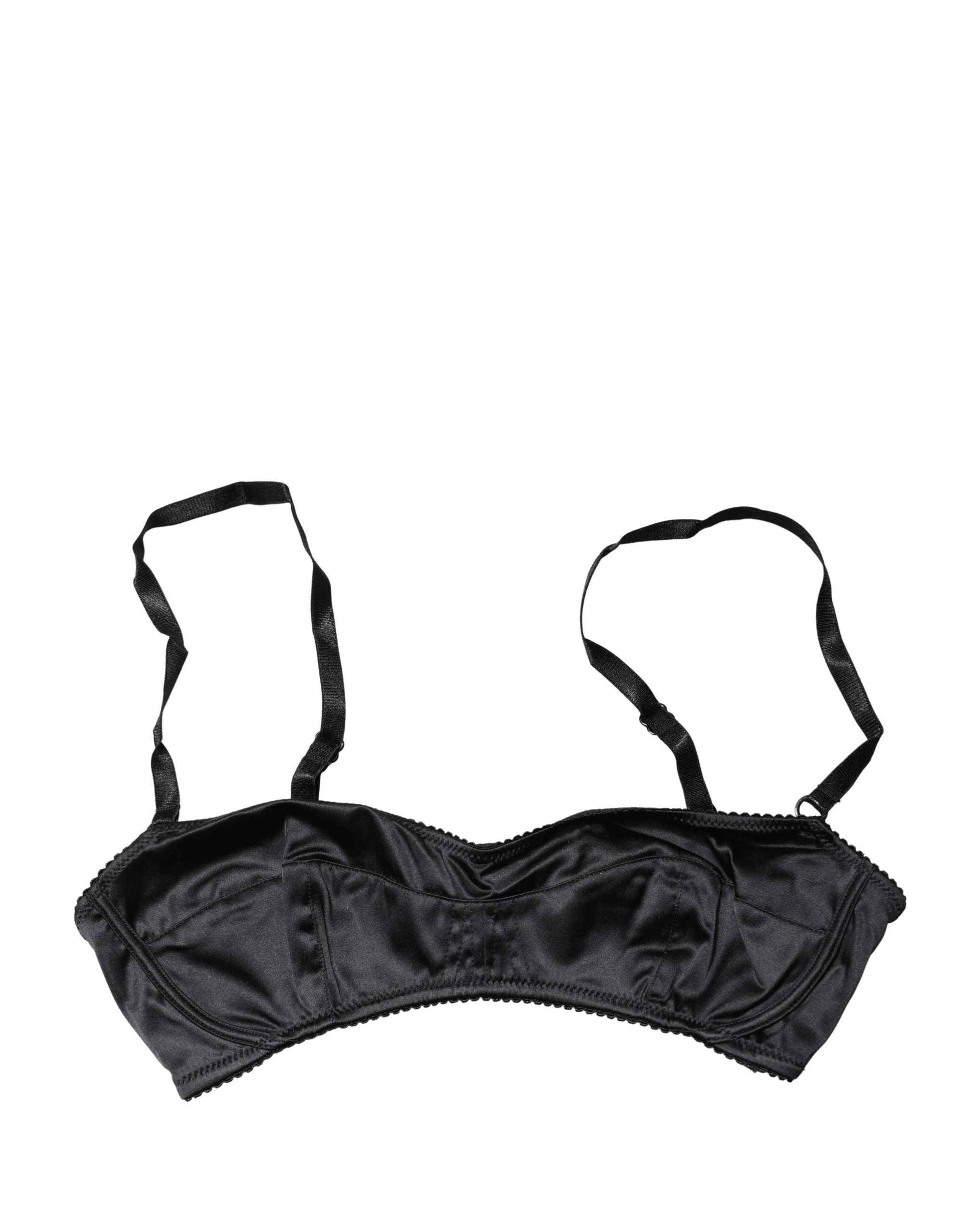 Dolce & Gabbana Black Semi-Pad Underwire Balconette Bra Underwear