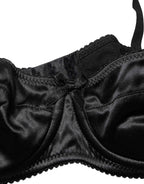 Dolce & Gabbana Black Semi-Pad Underwire Balconette Bra Underwear