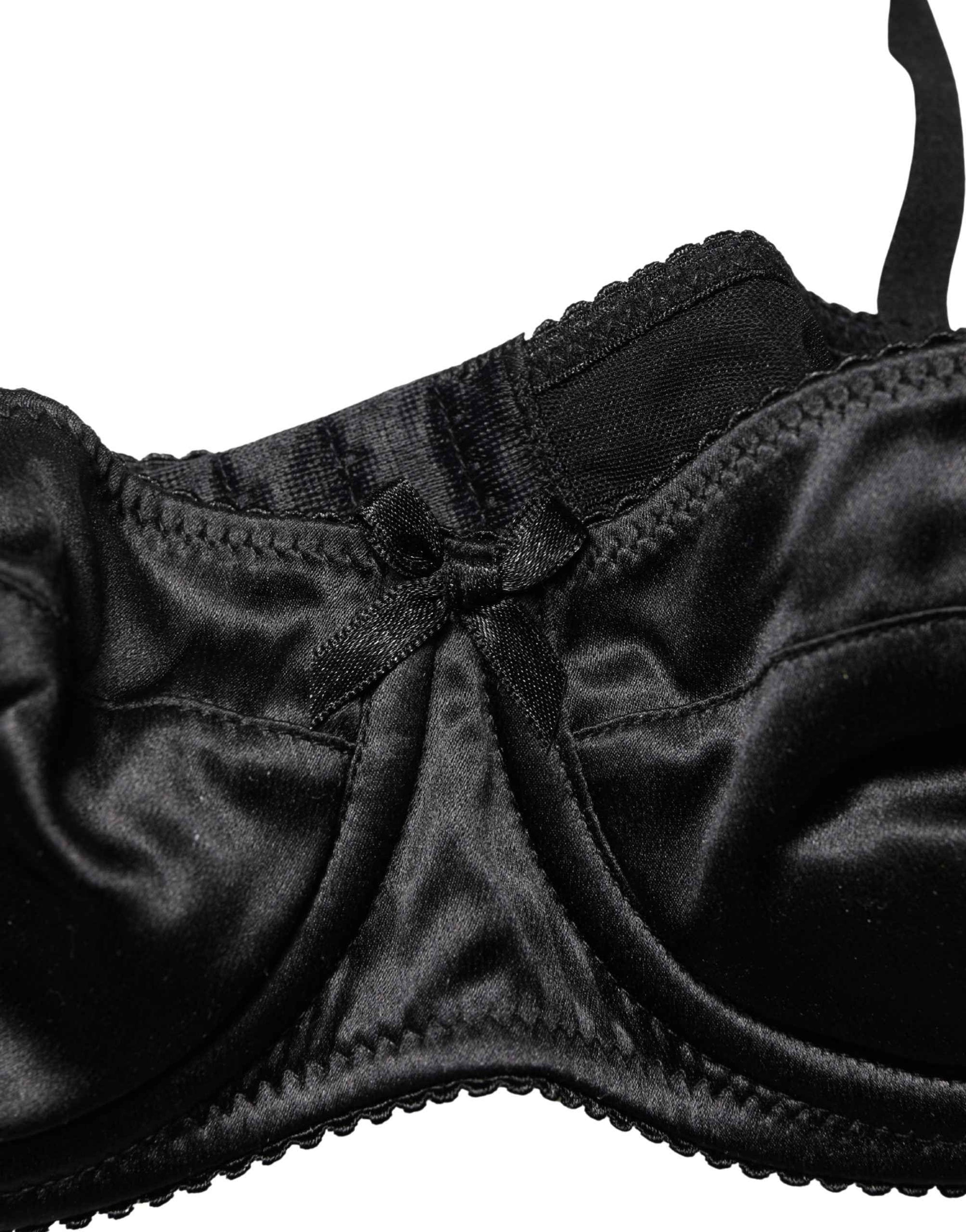 Dolce & Gabbana Black Semi-Pad Underwire Balconette Bra Underwear