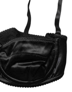 Dolce & Gabbana Black Semi-Pad Underwire Balconette Bra Underwear