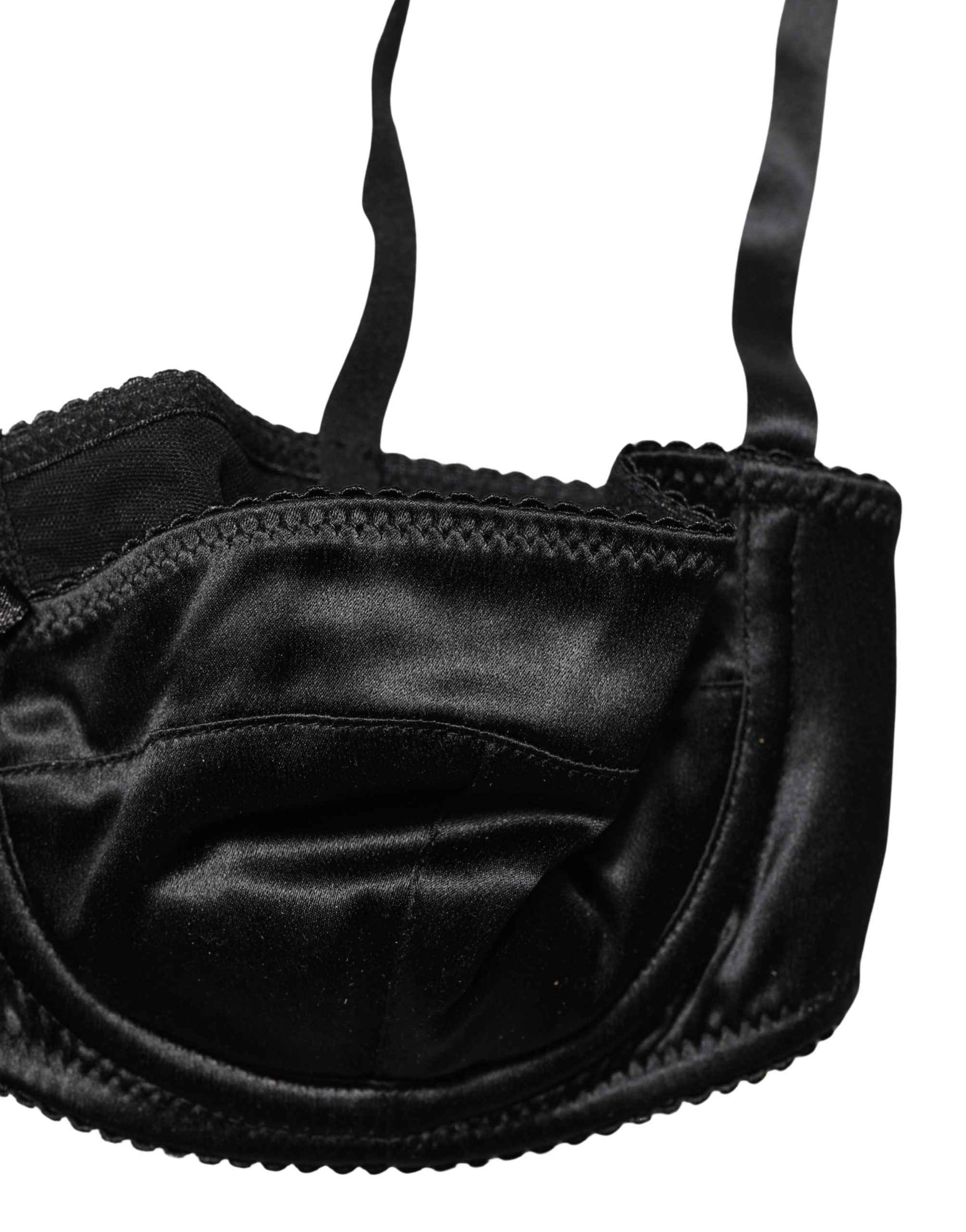 Dolce & Gabbana Black Semi-Pad Underwire Balconette Bra Underwear