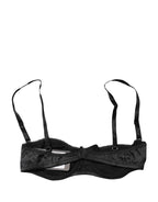 Dolce & Gabbana Black Semi-Pad Underwire Balconette Bra Underwear
