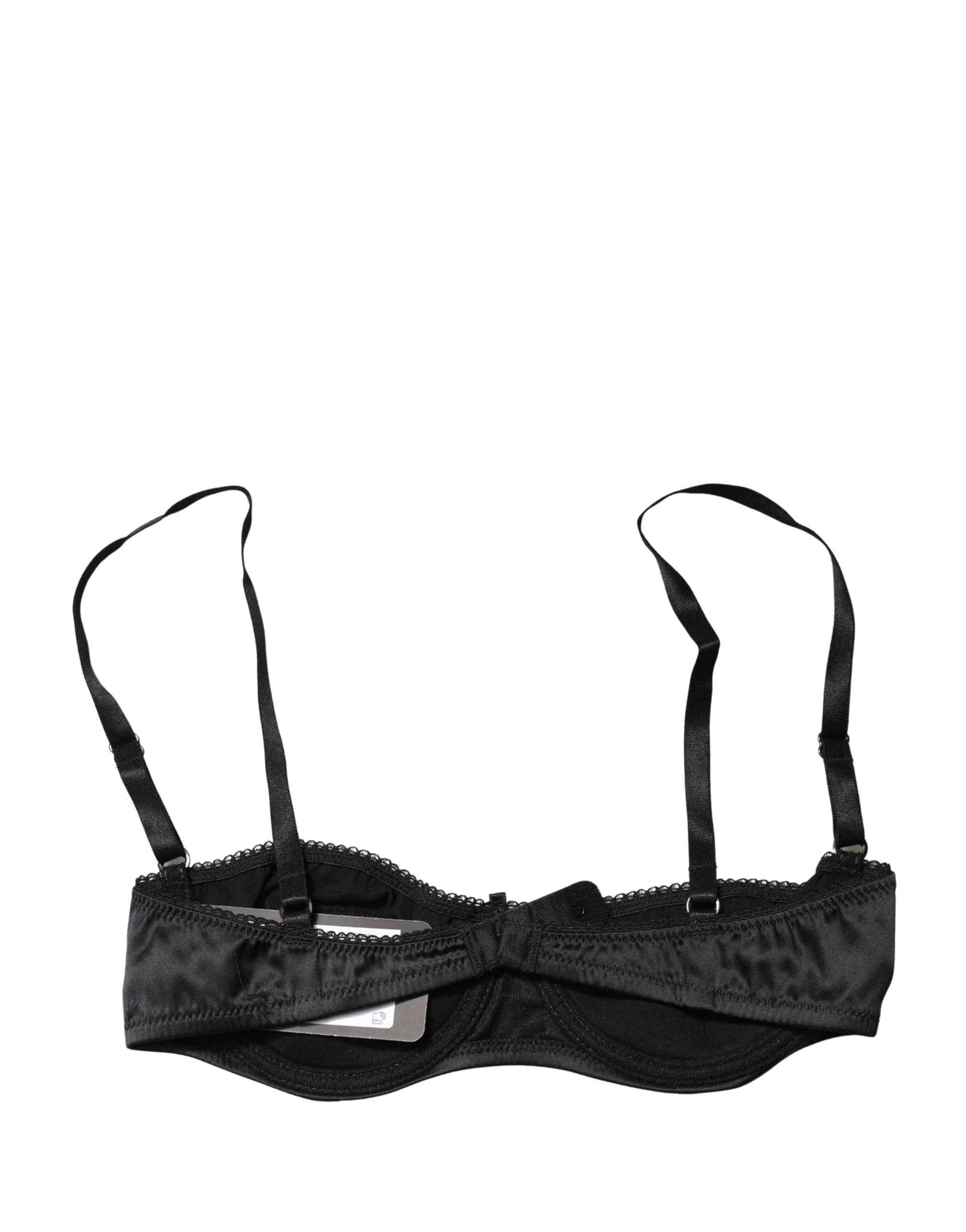 Dolce & Gabbana Black Semi-Pad Underwire Balconette Bra Underwear
