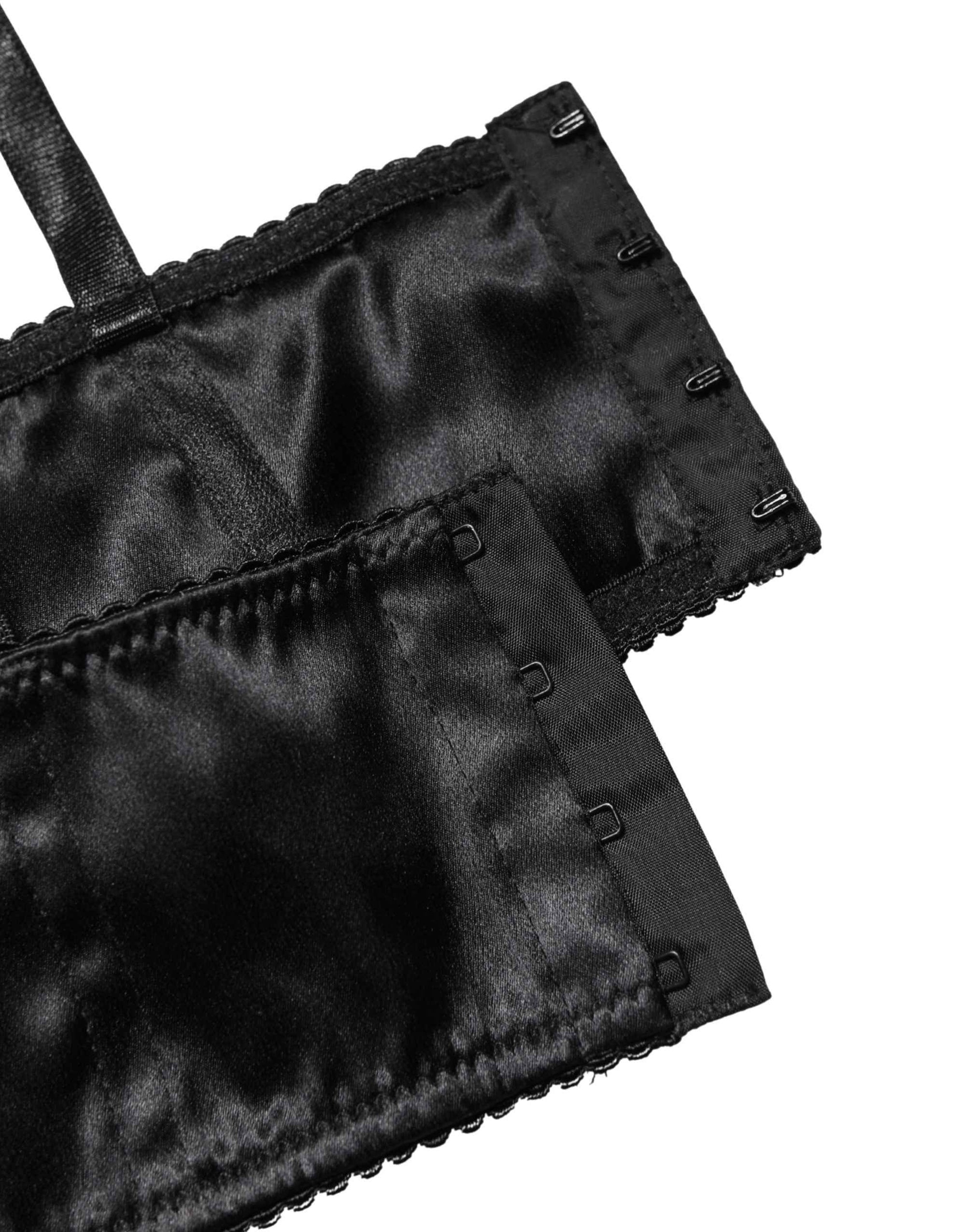 Dolce & Gabbana Black Semi-Pad Underwire Balconette Bra Underwear