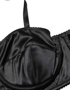 Dolce & Gabbana Black Semi-Pad Underwire Balconette Bra Underwear
