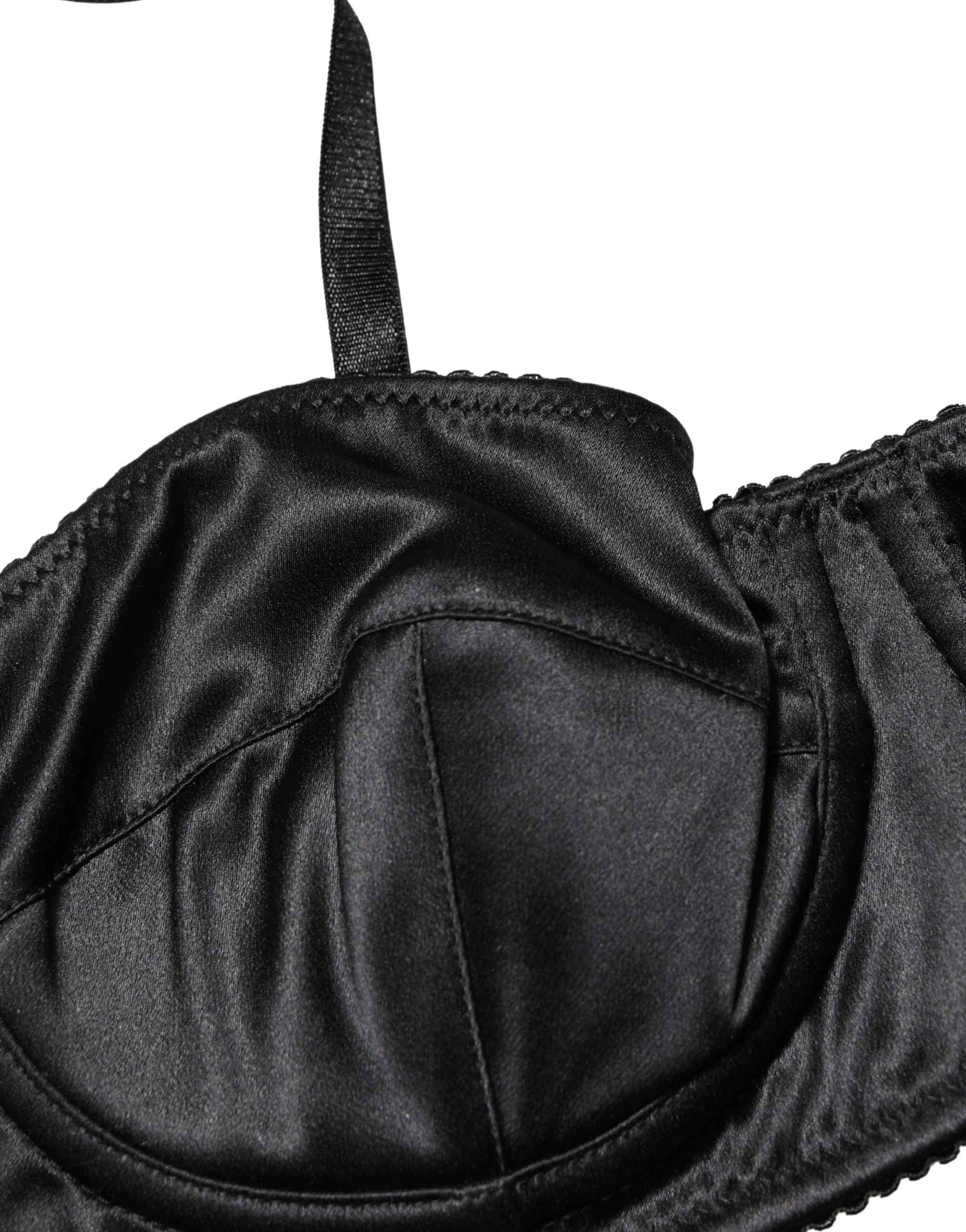 Dolce & Gabbana Black Semi-Pad Underwire Balconette Bra Underwear