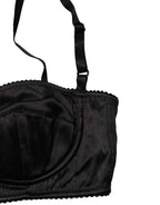 Dolce & Gabbana Black Semi-Pad Underwire Balconette Bra Underwear