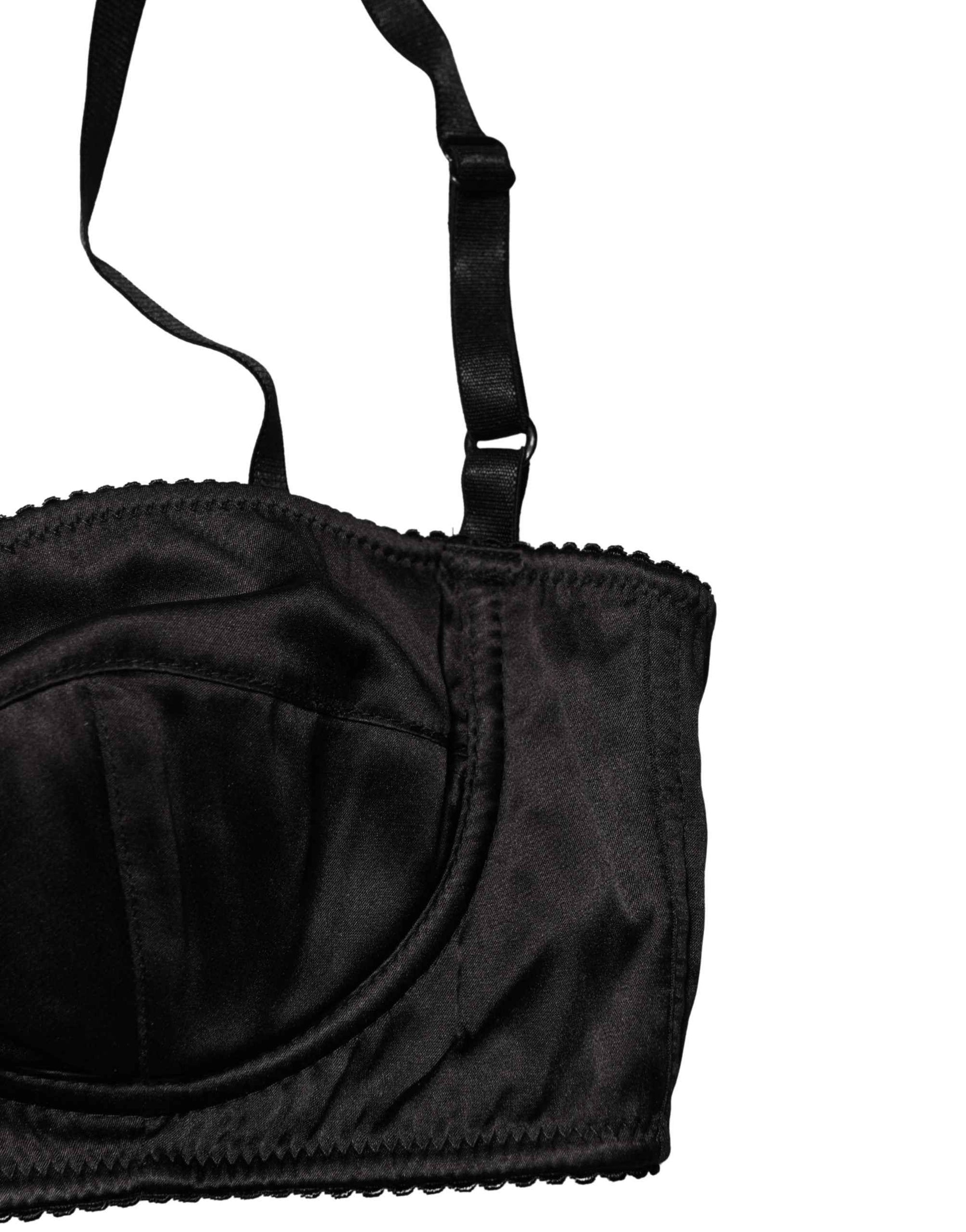 Dolce & Gabbana Black Semi-Pad Underwire Balconette Bra Underwear