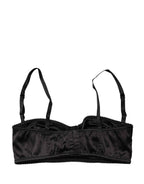 Dolce & Gabbana Black Semi-Pad Underwire Balconette Bra Underwear