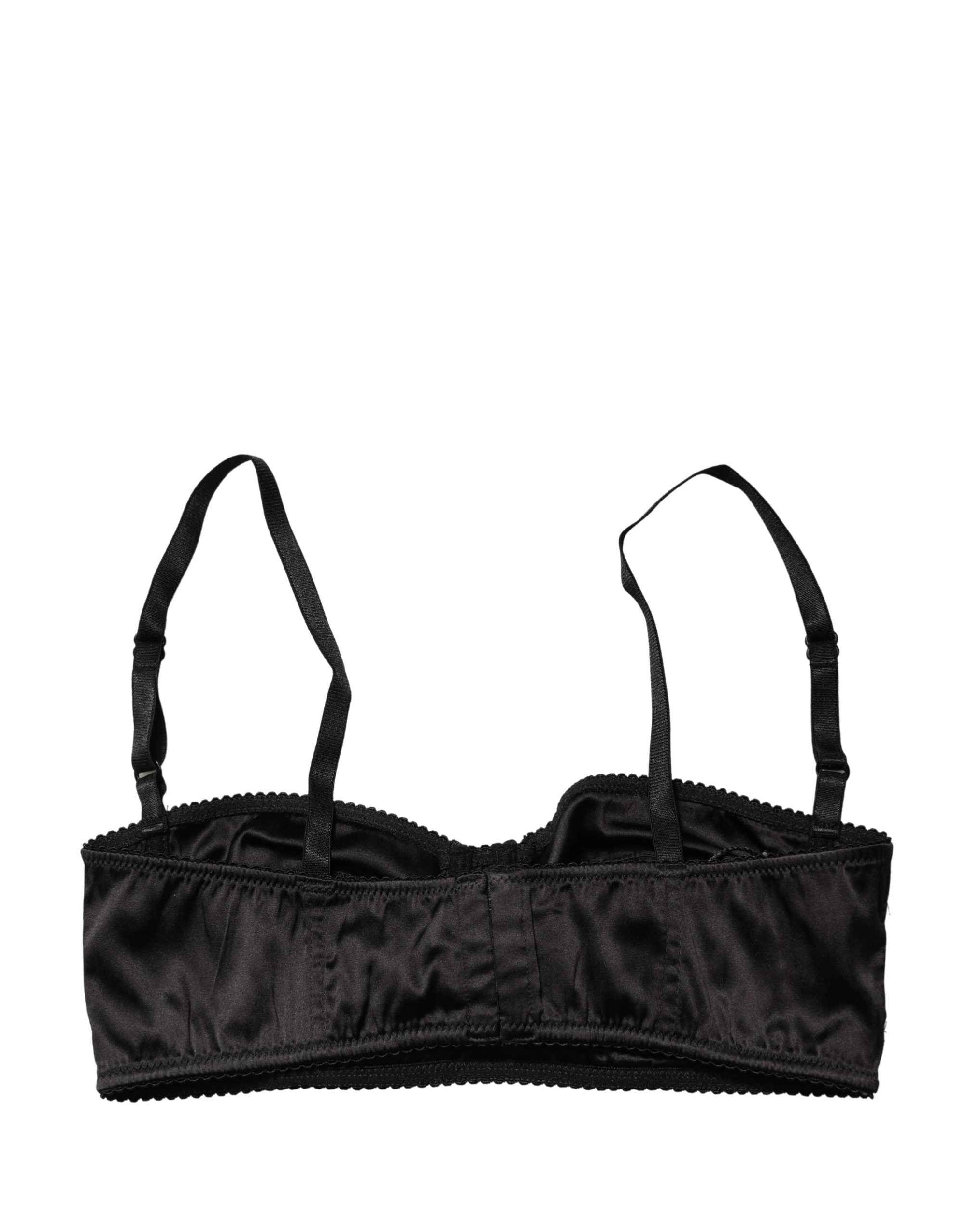 Dolce & Gabbana Black Semi-Pad Underwire Balconette Bra Underwear