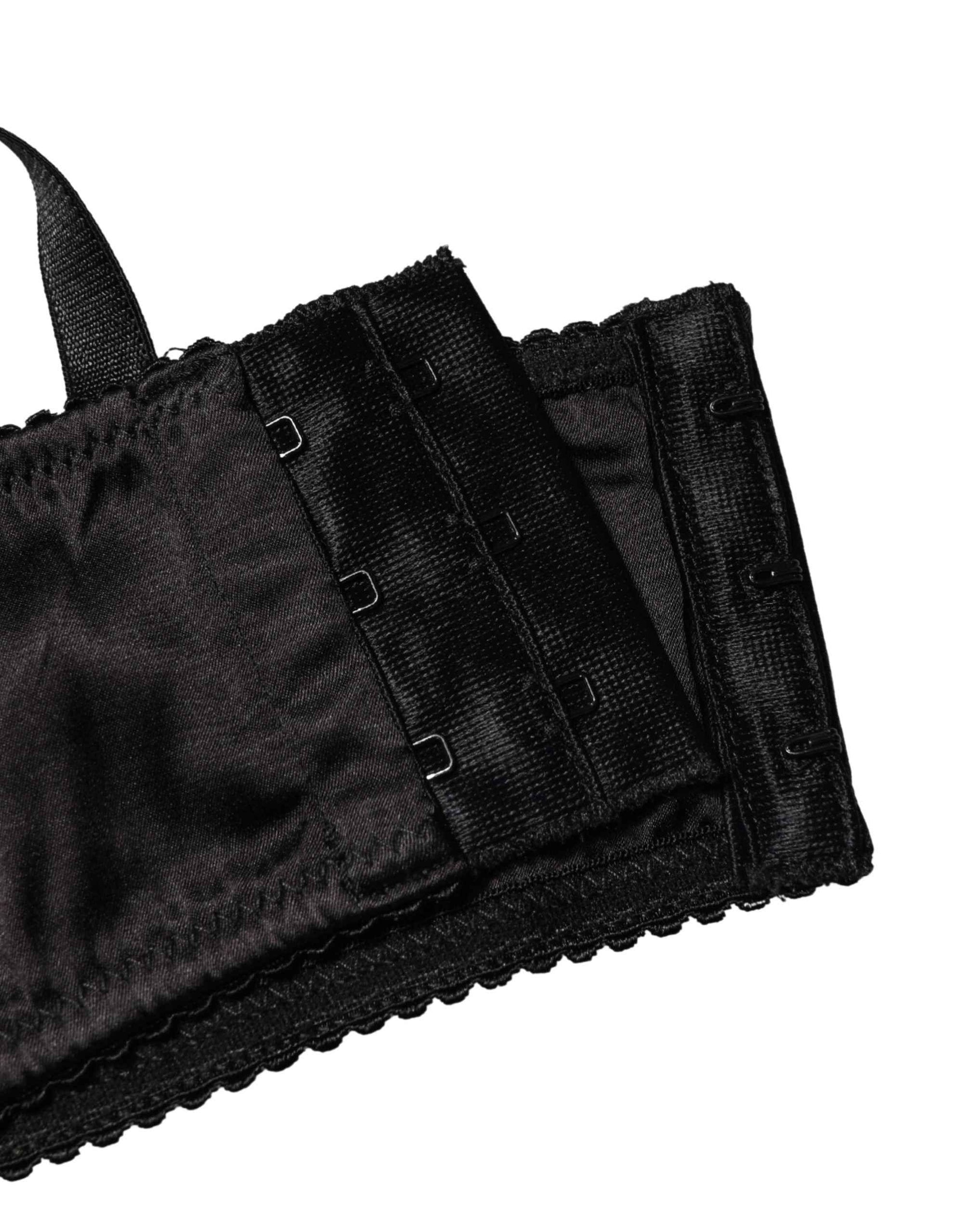 Dolce & Gabbana Black Semi-Pad Underwire Balconette Bra Underwear