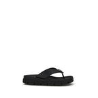 Prada Brown Calf Leather Bos Taurus Flat Sandals