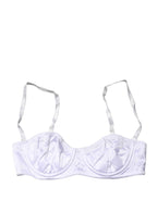 Dolce & Gabbana White Semi-Pad Underwire Balconette Bra Underwear