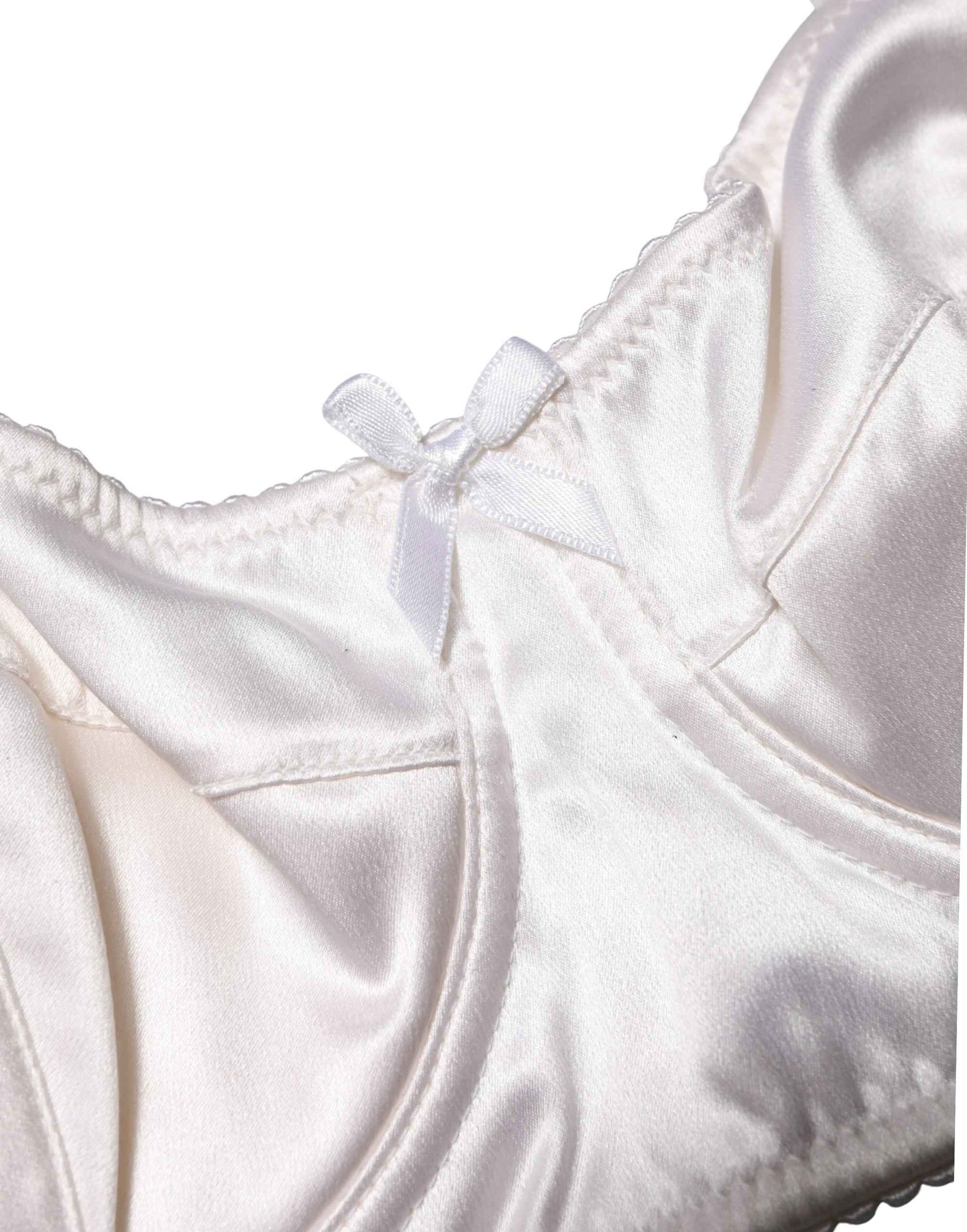 Dolce & Gabbana White Semi-Pad Underwire Balconette Bra Underwear