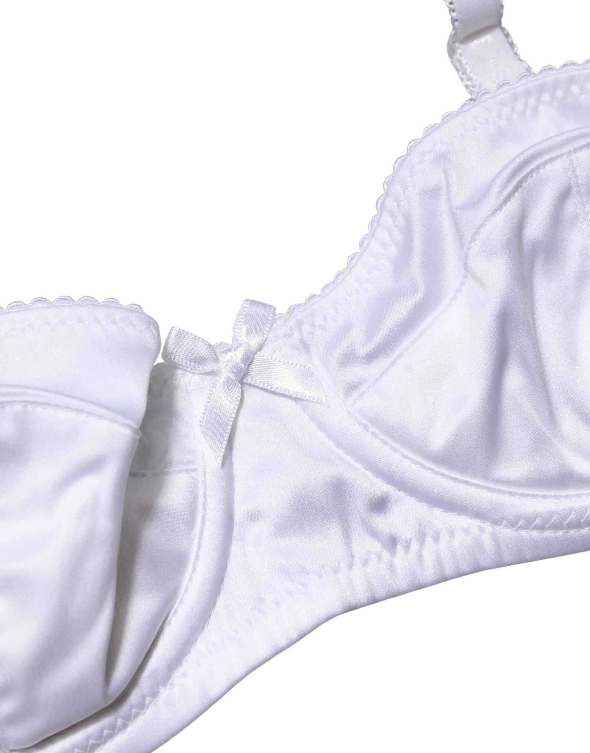 Dolce & Gabbana White Semi-Pad Underwire Balconette Bra Underwear