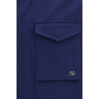 Valentino Blue Cotton Coat