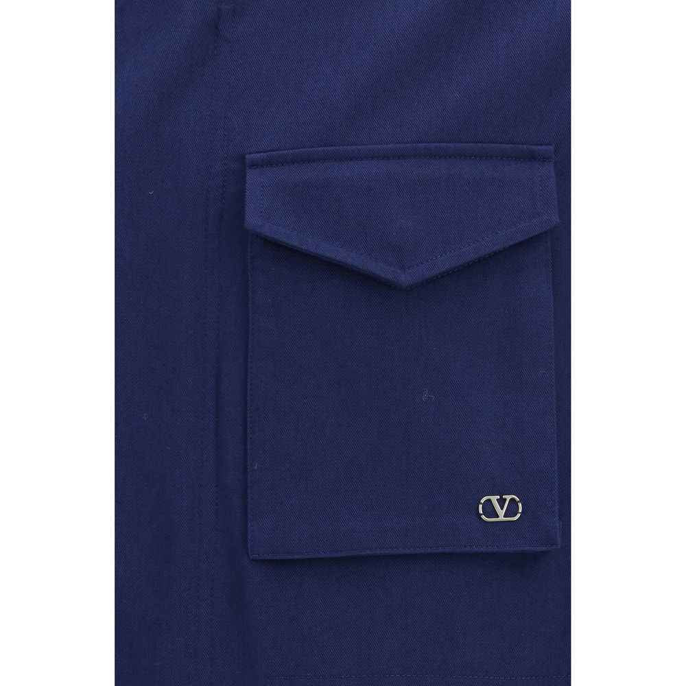 Valentino Blue Cotton Coat