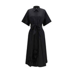 Ella Black Cotton Casual Dress