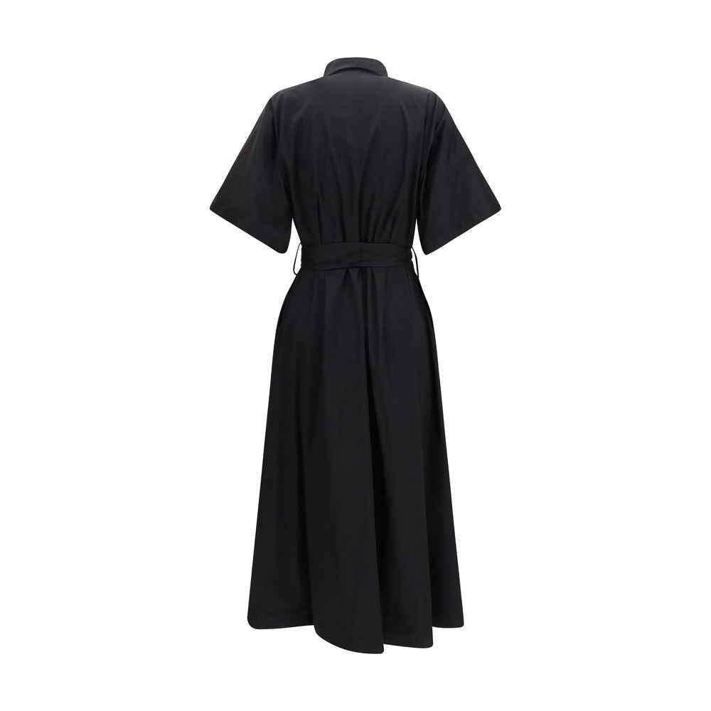 Ella Black Cotton Casual Dress