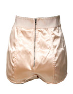 Dolce & Gabbana Beige Silk Blend High Waist Girdle Panty Underwear