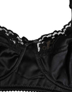Dolce & Gabbana Black Semi-Pad Underwire Balconette Bra Underwear