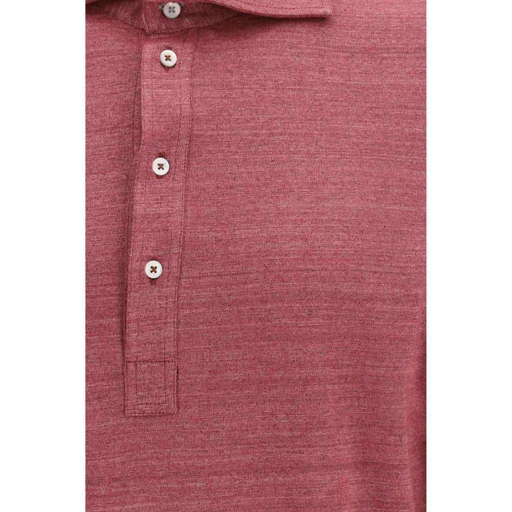 Brunello Cucinelli Multicolor Linen Polo Shirt