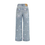 Fiorucci Blue Cotton Relaxed Fit Jeans