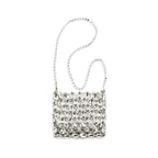Self-Portrait Silver Polyester Shoulder Bag