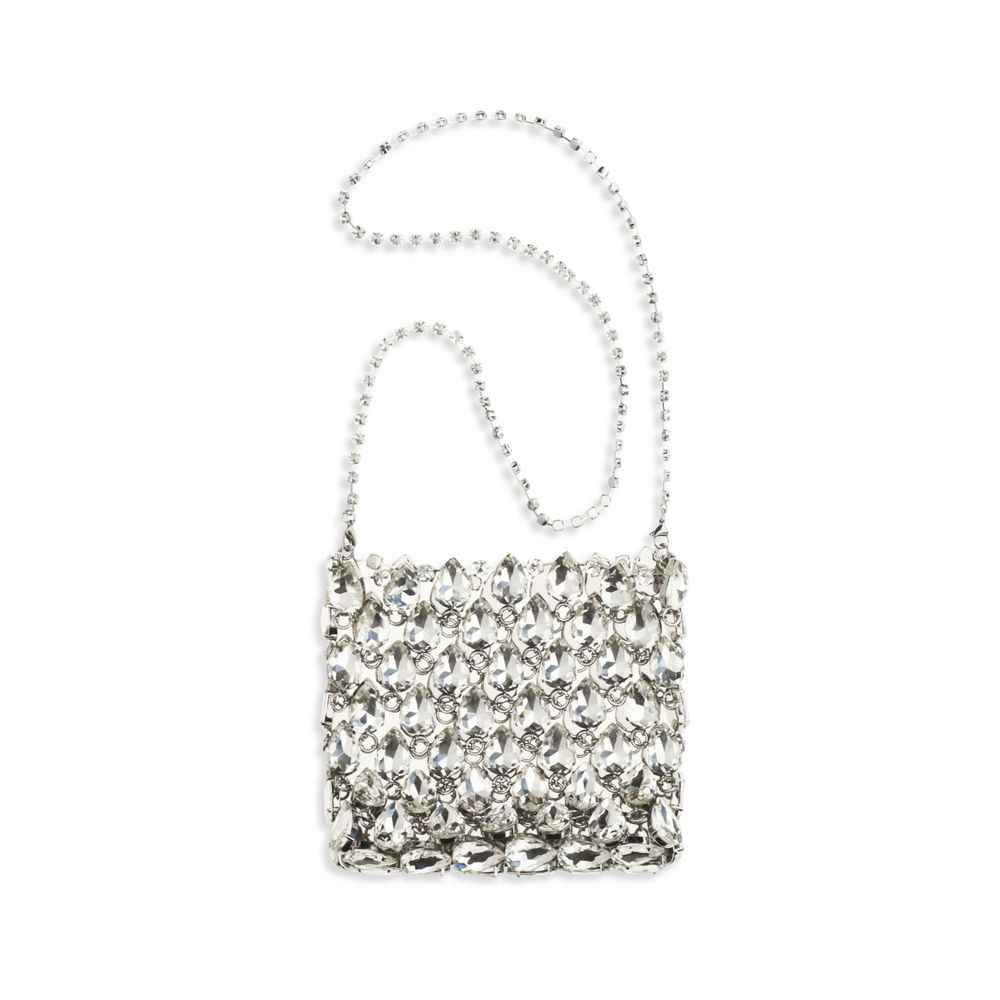 Self-Portrait Silver Polyester Shoulder Bag