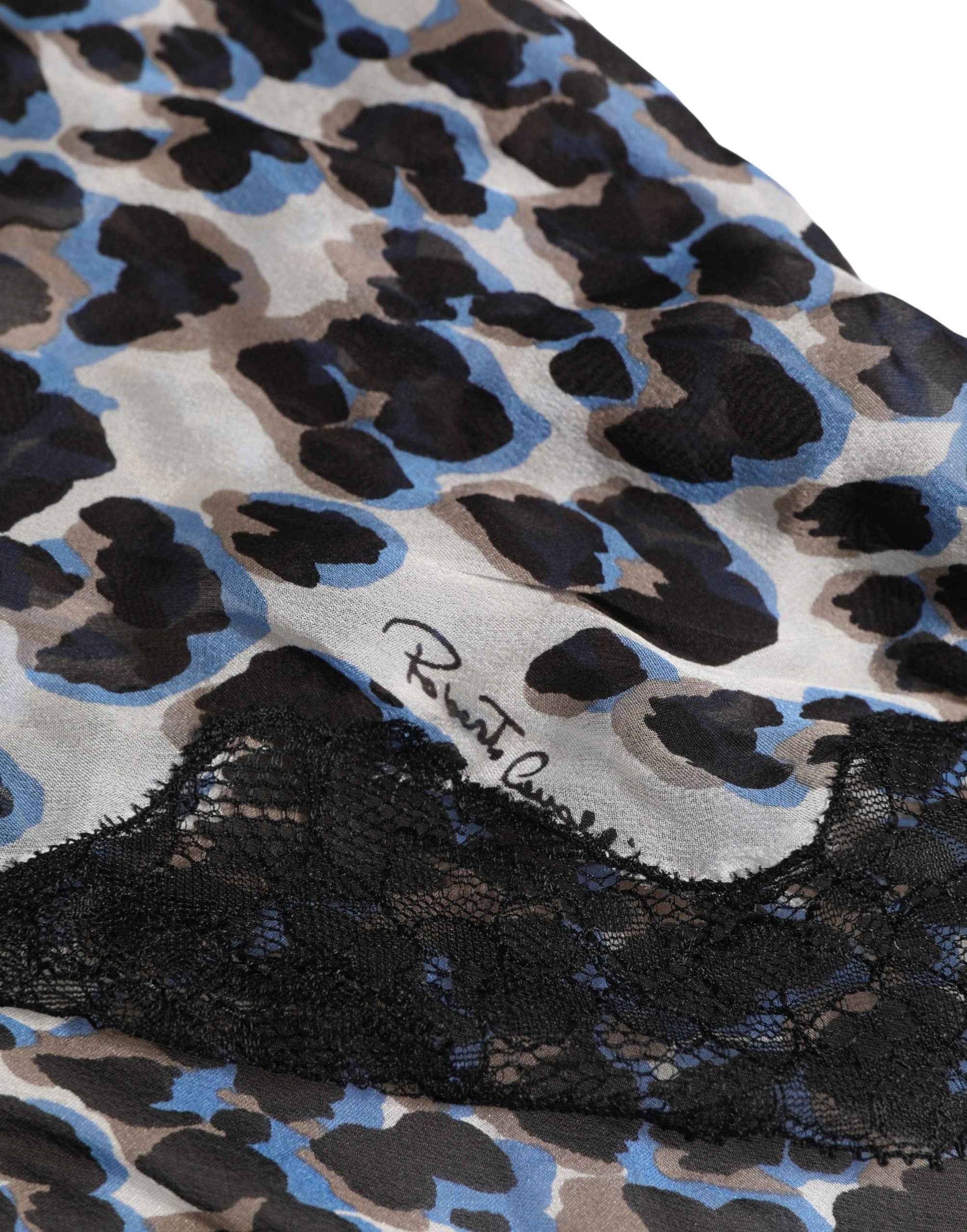 Roberto Cavalli Multicolor Leopard Babydoll Chemise Underwear