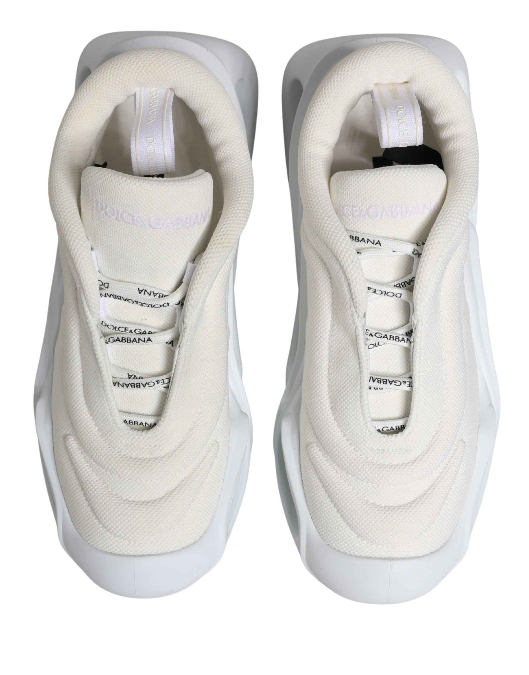 Dolce & Gabbana White Slip On Wave Low Top Sneakers Shoes