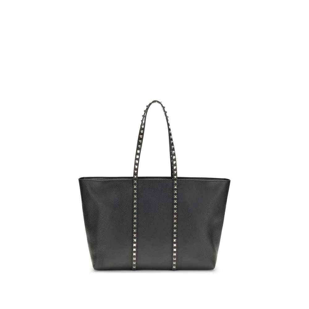 Valentino Garavani Black Calf Leather Bos Taurus Shoulder Bag